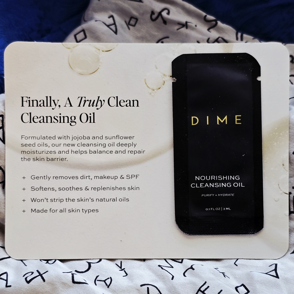 COMING SOON DIME Nourishing Cleansing Oil sample